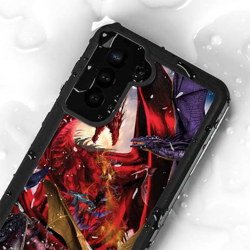 Dragon Battle by Ruth Thompson Galaxy S24 Plus Waterproof Case